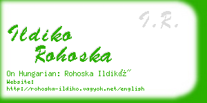 ildiko rohoska business card